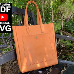 Leder Henkeltasche, Schultertasche, Schultertasche, Ledertasche, PDF Nähanleitung
