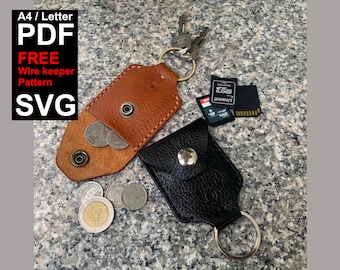 Leather Coin Pouch & Wire Strap Holder PDF Pattern