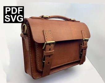Satchel bag handcrafts messenger bag PDF Pattern leather bag template crossbody bag school bag