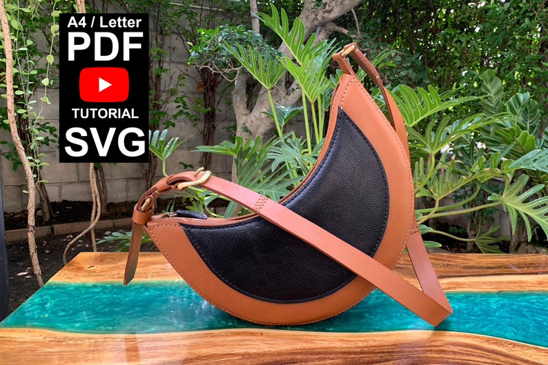 Shoulder Bag Crossbody Minimalist Half Round Handcrafts PDF Pattern ...