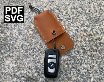 Smart key BMW house key pouch holder PDF Pattern A4 hole punch guide