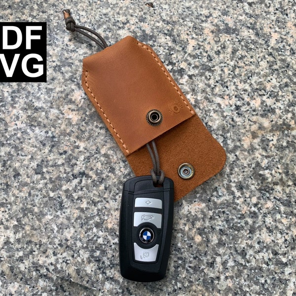 Smart key BMW house key pouch holder PDF Pattern A4 hole punch guide