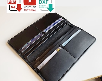 leather long wallet lady simple design PDF pattern Tutorial