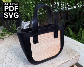 Leather Handbag DIY Pattern: Woman's Zipper Purse (PDF Pattern)