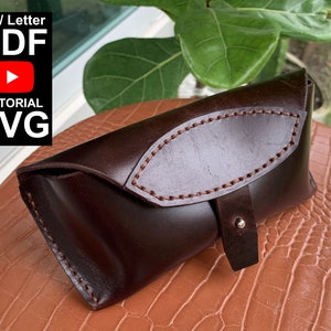 sunglass case PDF Pattern eyeglass hand stitching Tutorial