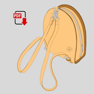Lederrucksack Schnittmuster Damentasche PDF Vorlage A4 & Letter download