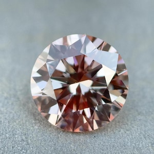 1.13 CT Round Cut Lab Grown Diamond Echo Friendly VS Clarity Fancy Pink Round Brilliant Cut CVD Diamond for Solitaire Engagement Ring
