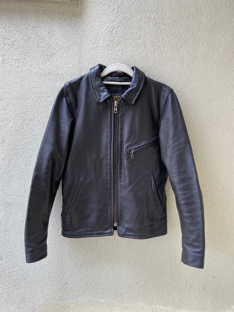 Vintage Vanson Leather Jacket Black 