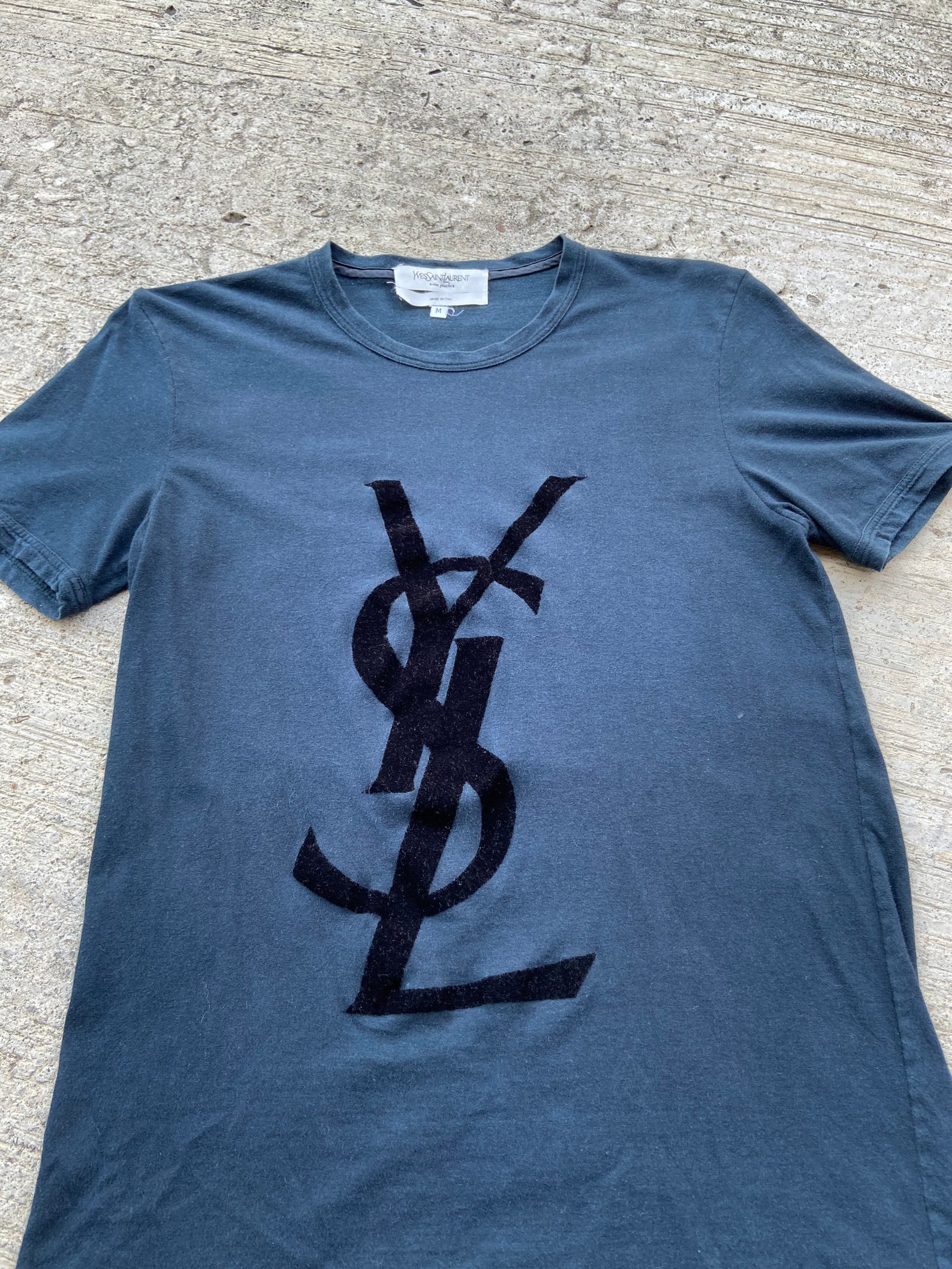 Yves Saint Laurent Shirt YSL Big Logo T Shirt Size Medium | Etsy