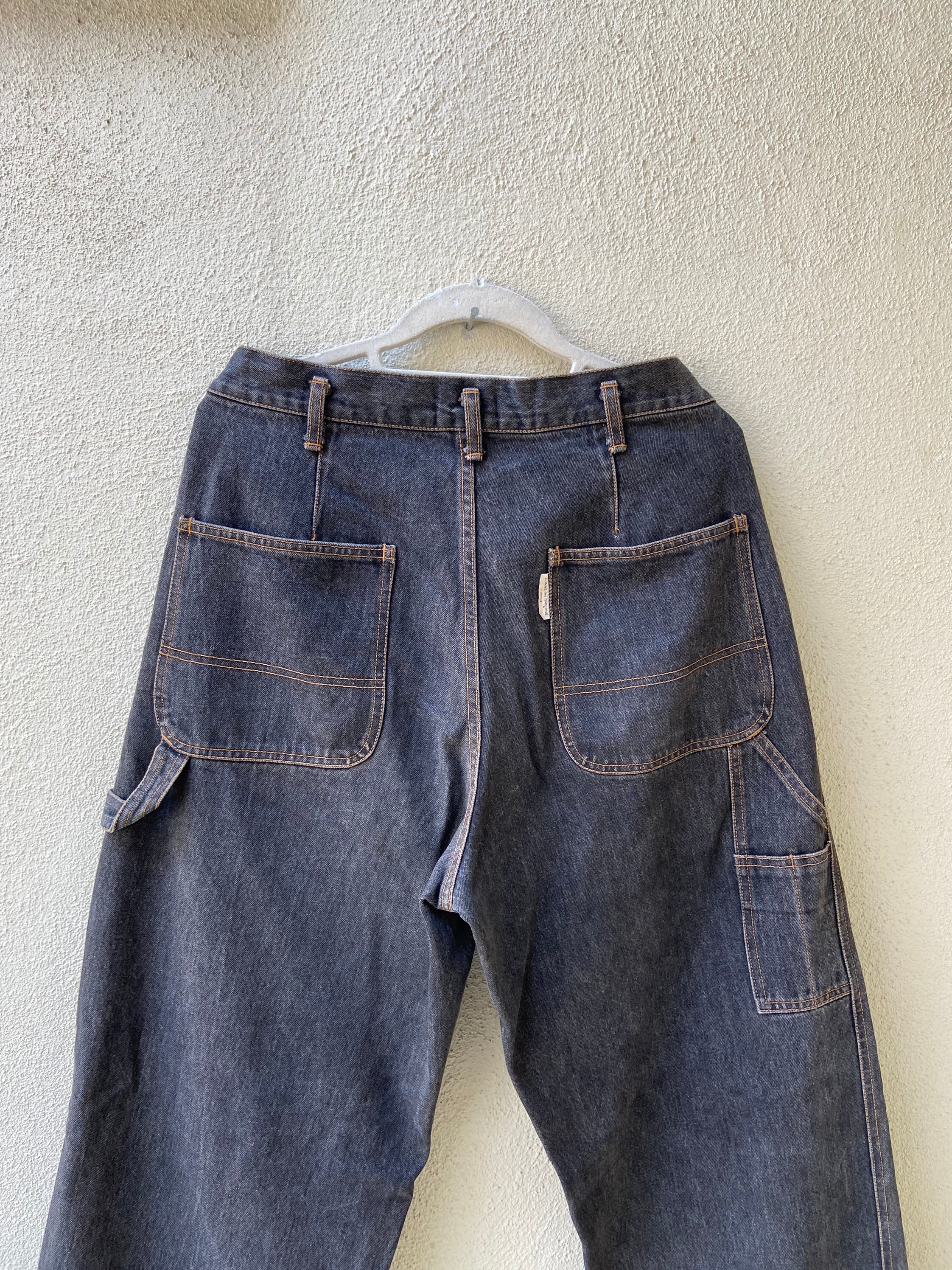 Comme Des Garçons Homme Jeans Carpenter Denim Black Pants Size | Etsy