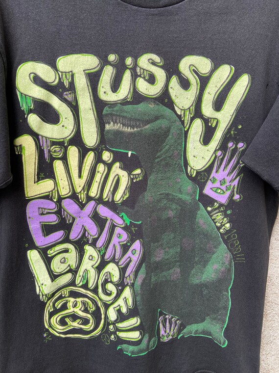 Vintage STUSSY Shirt Dinosaur Livin Extra Large T Shirt Size - Etsy
