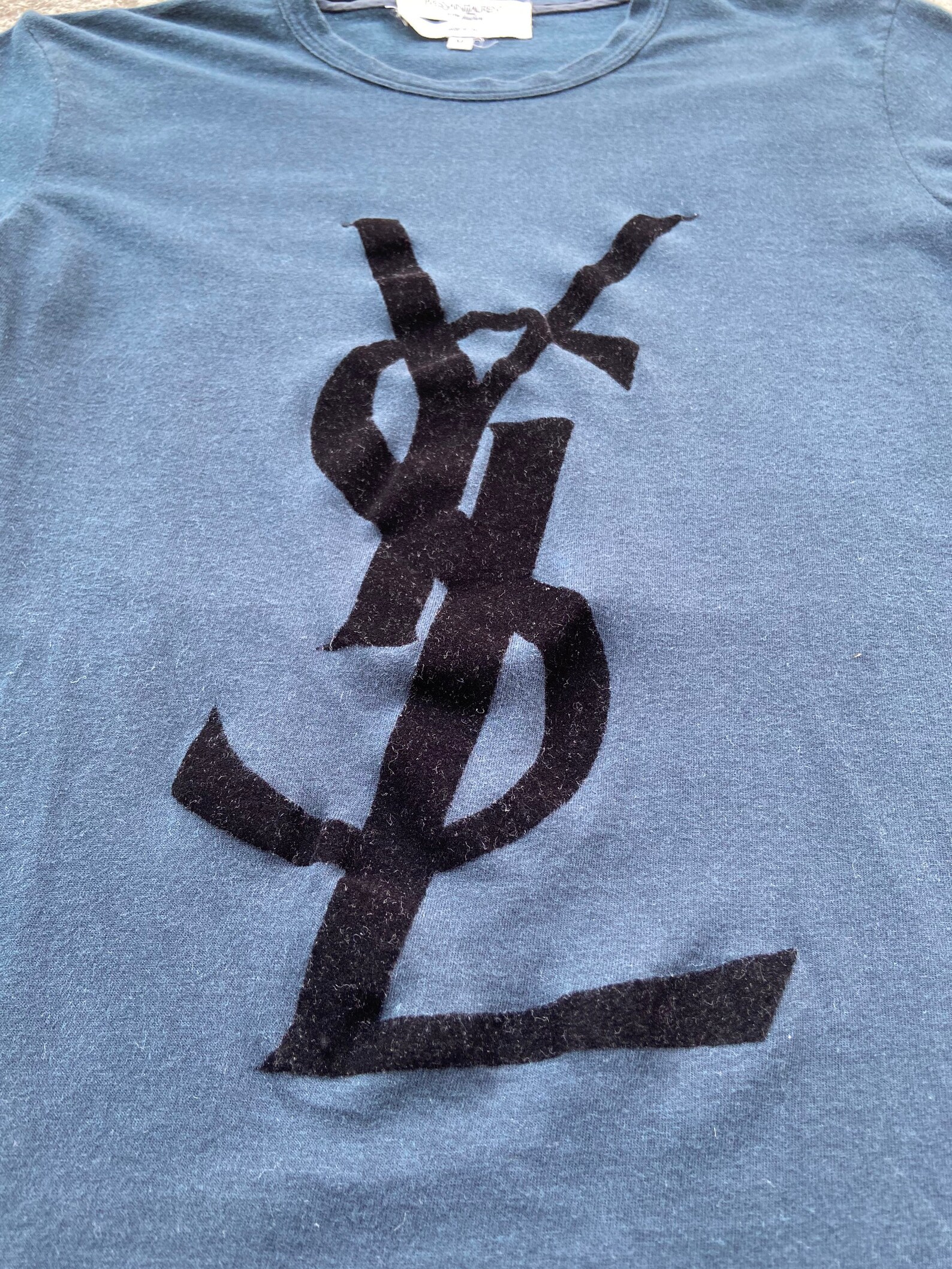 Yves Saint Laurent Shirt YSL Big Logo T Shirt Size Medium | Etsy