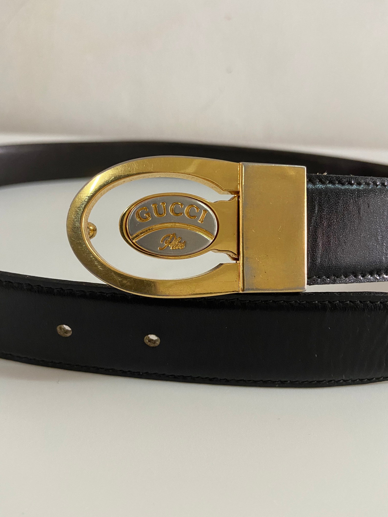 Vintage Gucci Leather Reversible Belt Etsy UK