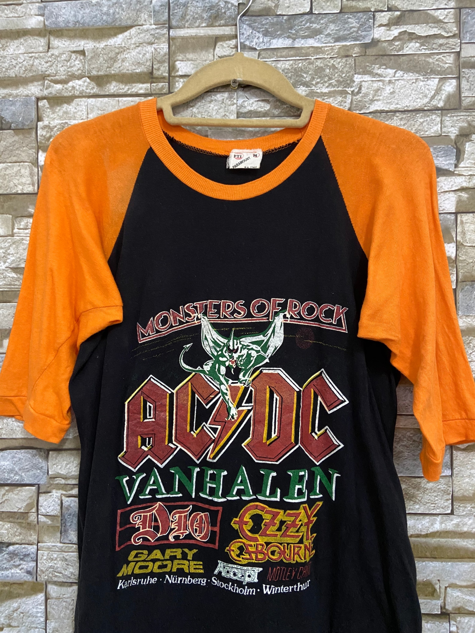 Vintage Monsters Of Rock Tour 1984 Shirt Jersey T Shirt Etsy
