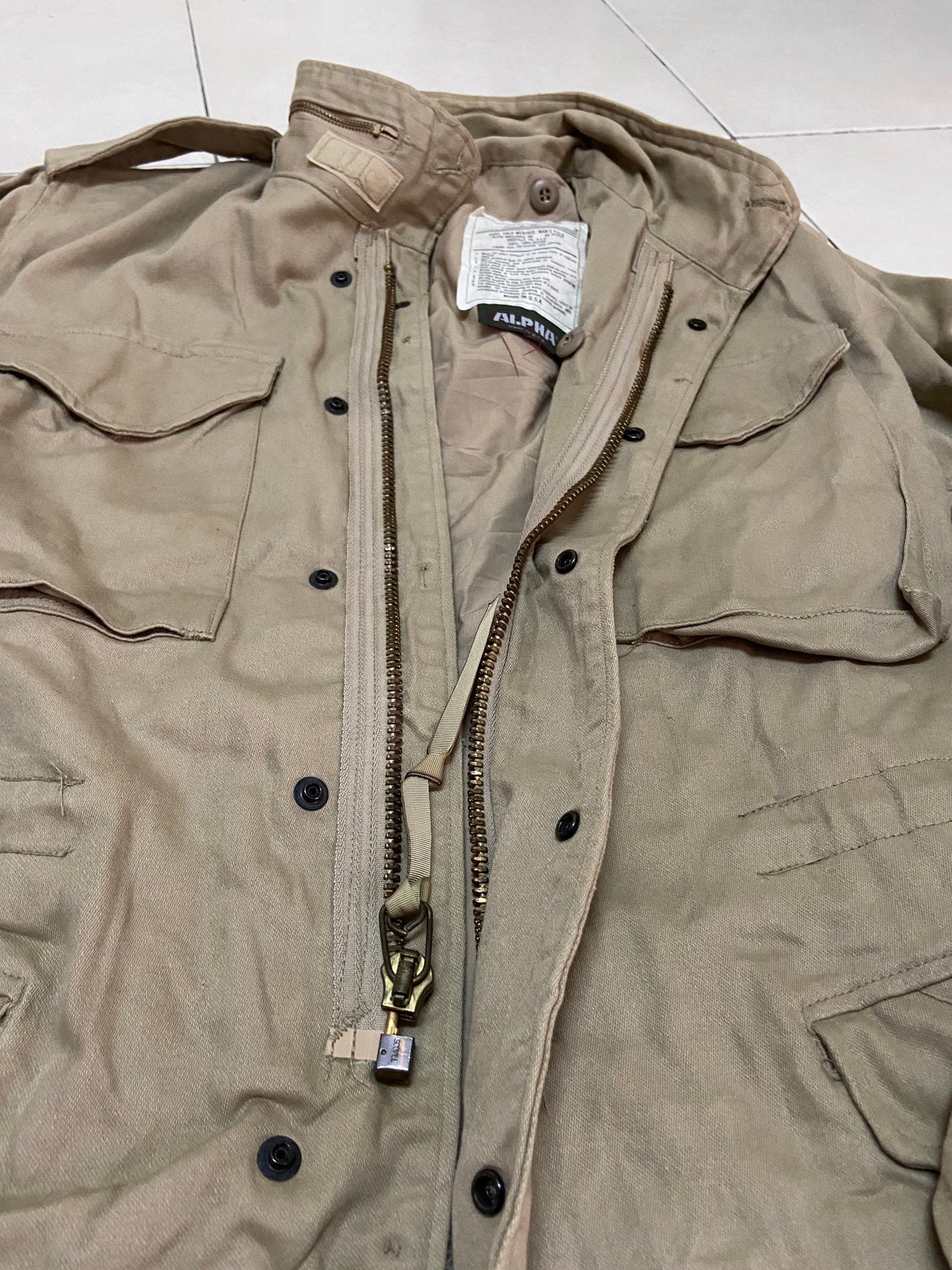 Vintage Alpha Industries M65 Field Jacket Made in USA Small Etsy