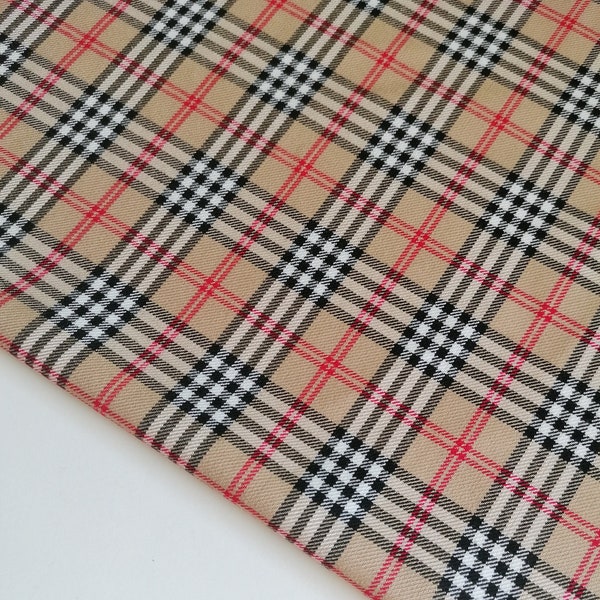 Wool blend classic tartan plaid fabric for jackets, suits, dresses, fabric by the yard