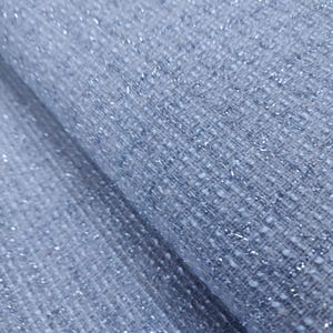 Powder Blue Boucle Tweed Fabric with Fine Lurex Thread, Designer Material for Apparel