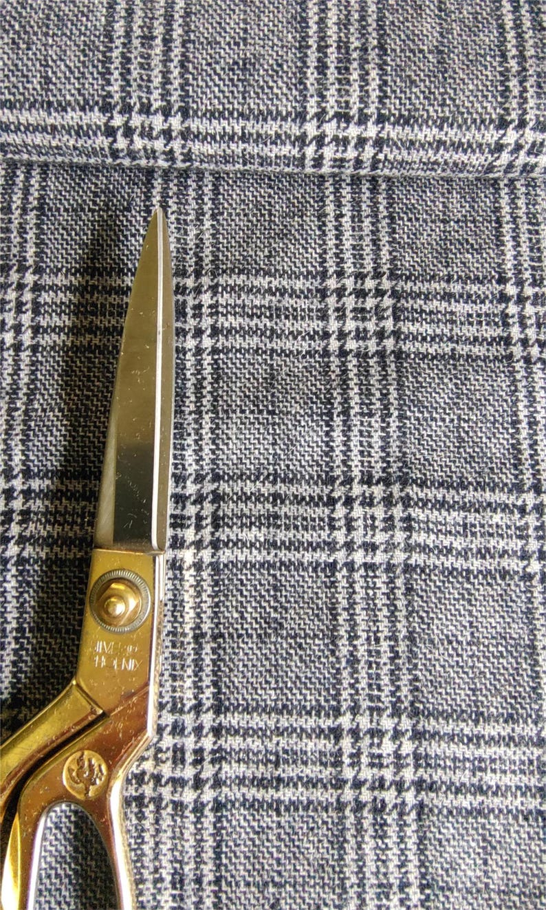 Tela de tweed a cuadros grises para trajes: material clásico de costura para prendas imagen 4