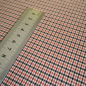 Fabric with small pied de poule pattern for dresses and trousers, fabric by the yard
