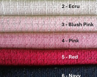 Tweed fabric, boucle fabric, mini-checkered tweed boucle fabric with sparkling Lurex thread, various colors, fabric for jackets by the yard