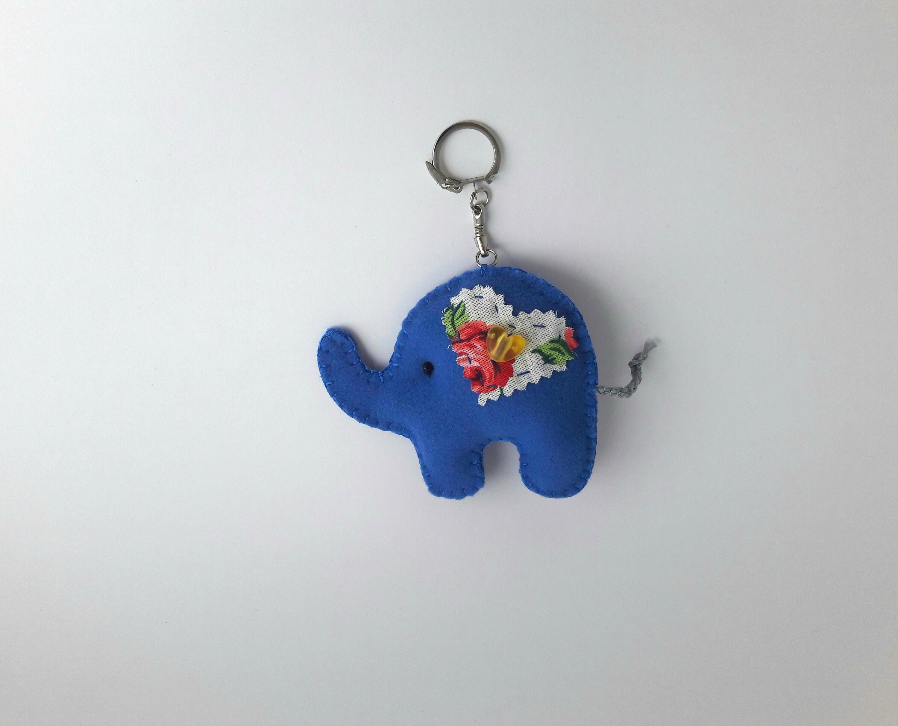 Blue elephantKeychain elephant Toy Soft elephantToy Etsy