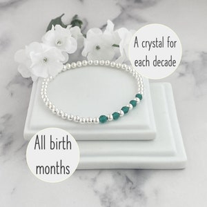 30th 40th 50th 60th 70th 80th 90th 100th Birthday Gift for Women, Birthday Bracelet, Birthday Gift for Her, Birthday Jewellery