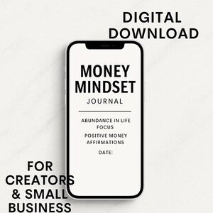 52-Page Money Mindset Journal | Manifest Abundance & Build Wealth | Printable Financial Planner| Financial Goals| 2025 Manifestation Journal