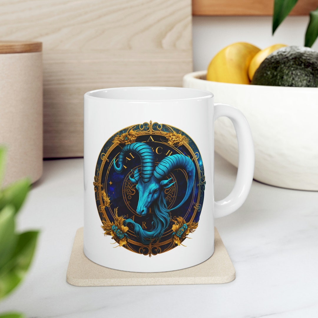 Zodiac Glass Cup, Zodiac Astrology Sign, Iced Coffee Cup, Horoscope, Capricorn Zodiac Mug