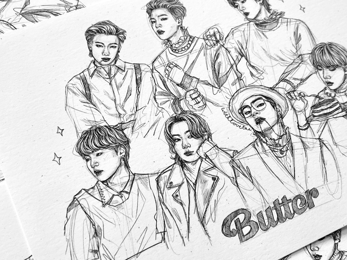 BTS Butter Art Print Etsy