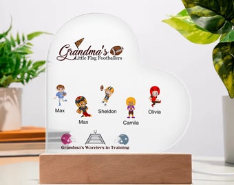 Personalisiertes Herz Acryl | Muttertagsgeschenk | Enkelkindernamen auf Herz-Acryl | Personalisiertes Geschenk für Sie | Geschenke für Sie | Oma-Geschenk