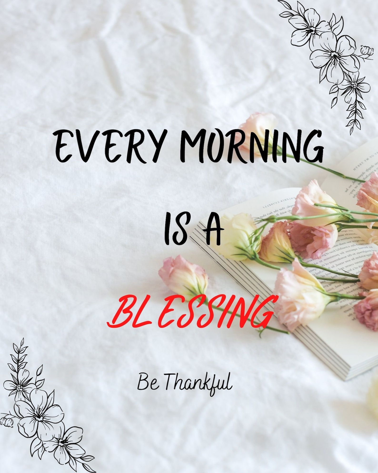 Peaceful Morning Motivation Quotes Inspiration Wall Arts Be | Etsy