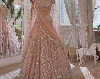 baby pink lehenga bridal