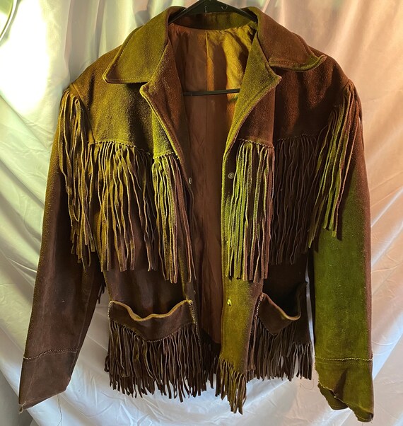 real leather 70’s fringe jacket
