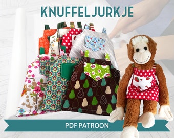 PDF Naaipatroon - Knuffeljurkje, Poppenjurkje, Jurk voor Knuffels, Kinderknuffel Naaipatroon