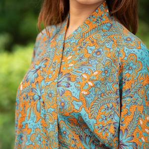 Silk Soft Women Kimono Robe, Long Floral Kimono for Women, Bridesmaid Robe, Bridal Robe, Boho Duster, Gift for Her, Festival Outfit