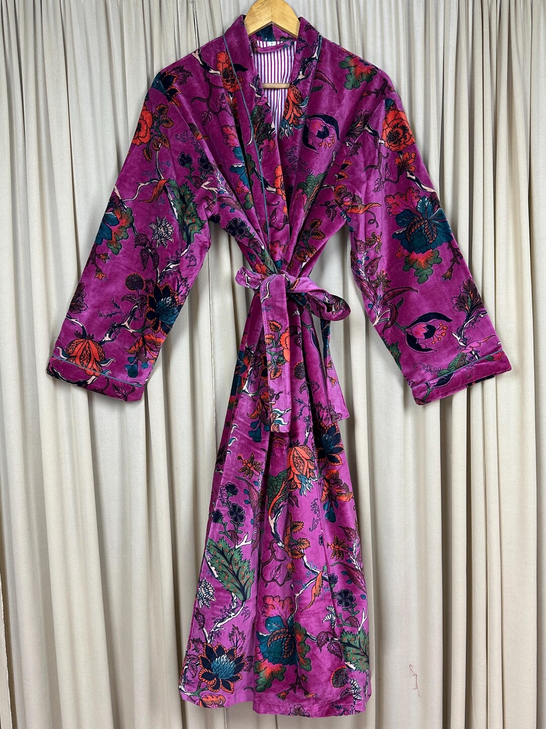 Fancy House Robe Luxury Velvet Kimono Unisex House Robe | Boho Jacket Autumn Winter ...