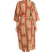 Boho Cotton Kimono House Robe Indian Handprinted Strips Cheetah Pattern | Lightweight Summer Luxury Beach Holidays Yacht Cover Up Stunning Dress main image 0