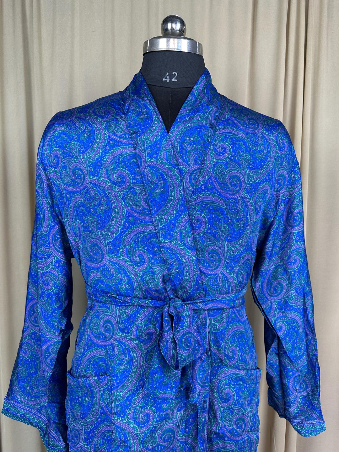 Silky Soft Men’s Kimono Robe, Masculine Elegant Classic Sustainable ...