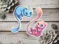 CLEARANCE - Closing Shop - Mew and Shiny Mew Sticker Set of 2 - Pokémon Sticker