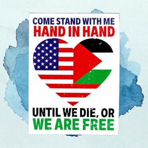 PALESTINE PROTEST STICKER - Show Your Support For & Help Feed the Palestinian People - Palestine - Gaza - All Proceeds Donated to Unwfp