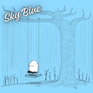 Digital Download - Rainy Spirit - Bipolar Disorder Digital Art Download - Sky Blue