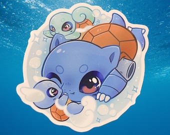 Shop Closing - SQUIRTLE EVOLUTION STICKER - 3" Vinyl Sticker