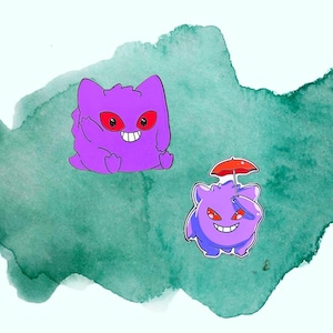 HUGE CLEARANCE SALE - Mischievous Gengar Pins – Spooky & Stylish Collectible - This art will not be reprinted