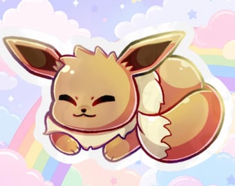 Shop Closing - SLEEPY EEVEE POKEMON Sticker - Waterproof Gaming Inspired Decal (3")