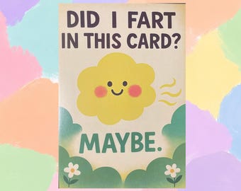 Shop Closing - FART B-DAY JOKE Card - Silly Birthday Greeting Card (Card + Envelope)