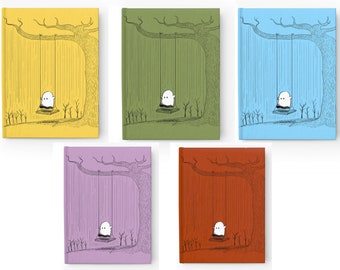 Premium Hardcover Journal Rainy Spirit - Bipolar Inspired Art - Lined Journal (4 Colors To Choose From)