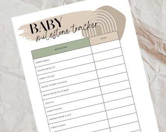 Baby Milestone, Digital, Instant Download, Printable, Boho,