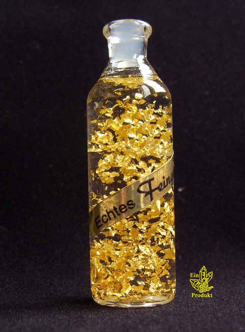 100% Real 14 karat Gold Leaf Flakes Bottle