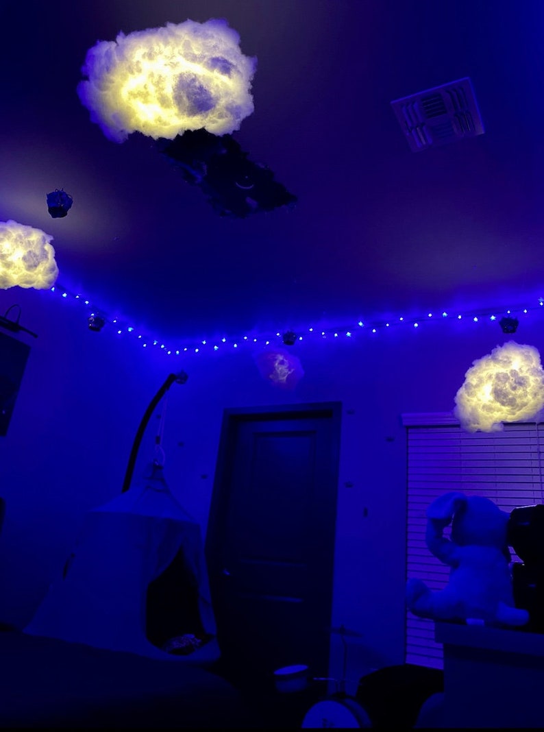 Night Sky, Cloud, 15x12x10, LED Lights, Hanging Cloud With Lights Etsy