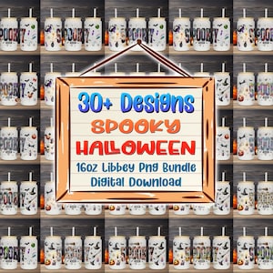 30+ Spooky Season 16oz Libbey Glass Can Png, Cartoon Characters Tumbler Png, Halloween Cartoon Libbey Glass Can Png, Cartoon Movies Wrap Png